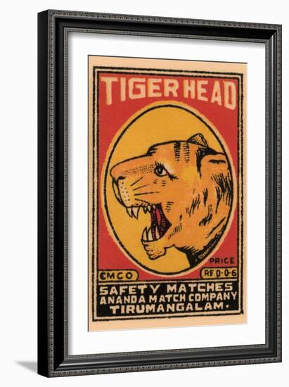 Tiger Head Safety Matches-null-Framed Art Print