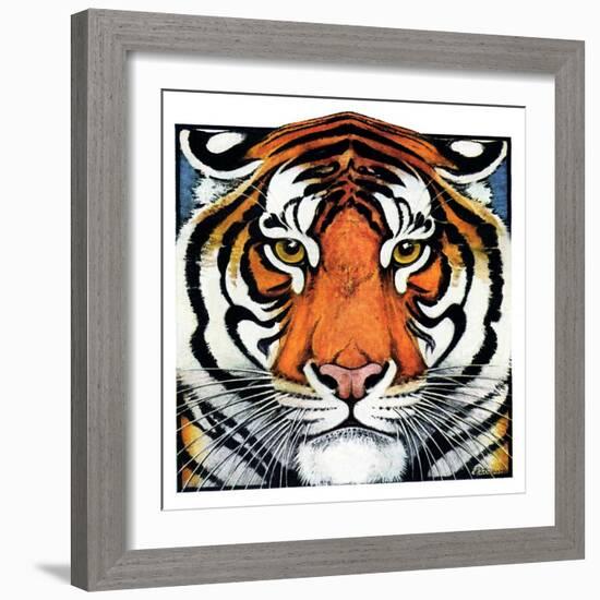 "Tiger Head,"September 18, 1926-Paul Bransom-Framed Giclee Print