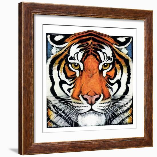 "Tiger Head,"September 18, 1926-Paul Bransom-Framed Giclee Print