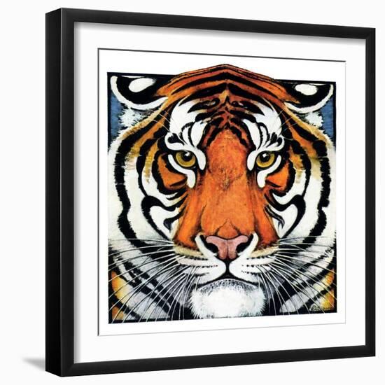 "Tiger Head,"September 18, 1926-Paul Bransom-Framed Giclee Print