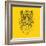 Tiger Head Yellow Mesh-NaxArt-Framed Premium Giclee Print
