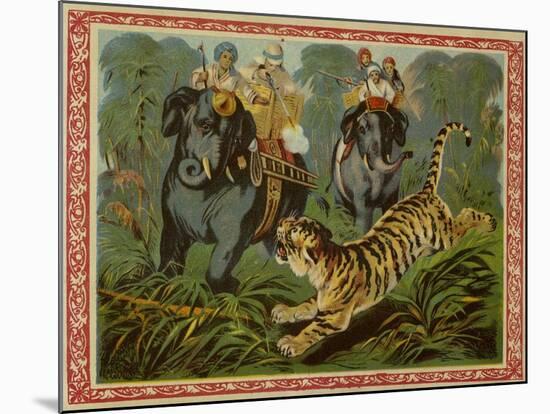 Tiger Hunt-null-Mounted Giclee Print