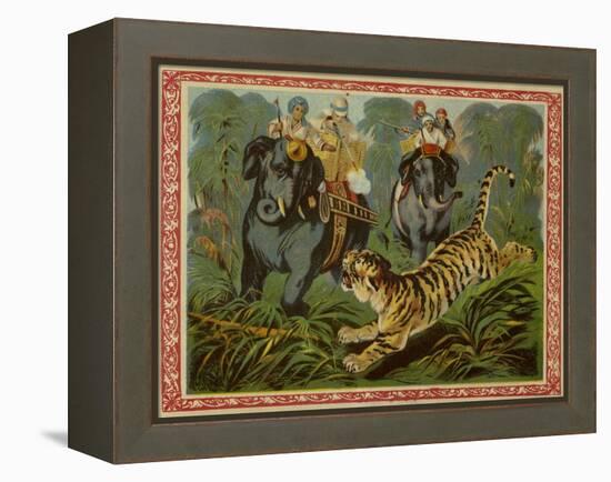 Tiger Hunt-null-Framed Premier Image Canvas