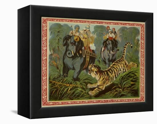 Tiger Hunt-null-Framed Premier Image Canvas