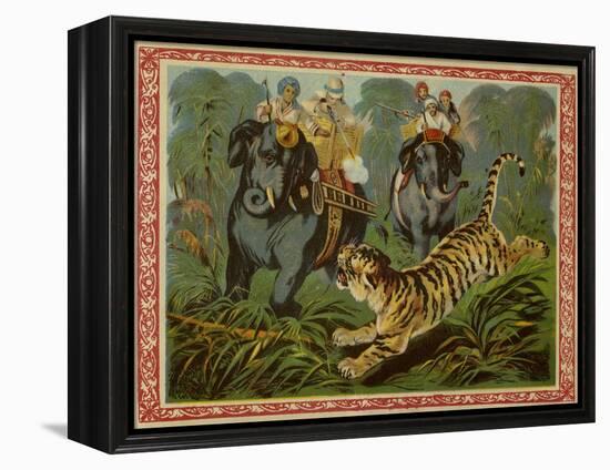 Tiger Hunt-null-Framed Premier Image Canvas