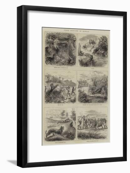 Tiger Hunting in Bengal-null-Framed Giclee Print