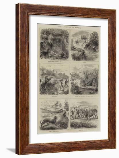 Tiger Hunting in Bengal-null-Framed Giclee Print