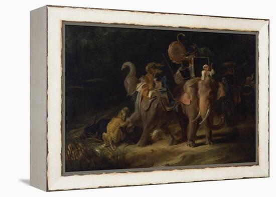 Tiger Hunting in the East Indies, 1798-Thomas Daniell-Framed Premier Image Canvas