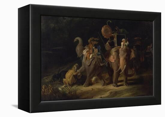 Tiger Hunting in the East Indies, 1798-Thomas Daniell-Framed Premier Image Canvas