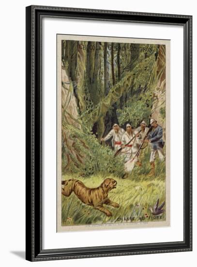 Tiger Hunting-null-Framed Giclee Print