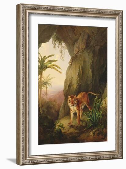 Tiger in a Cave, C.1814-Jacques-Laurent Agasse-Framed Giclee Print