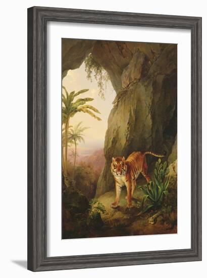 Tiger in a Cave, C.1814-Jacques-Laurent Agasse-Framed Giclee Print