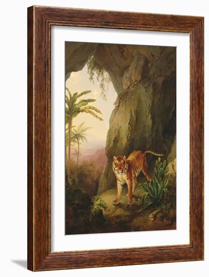 Tiger in a Cave, C.1814-Jacques-Laurent Agasse-Framed Giclee Print