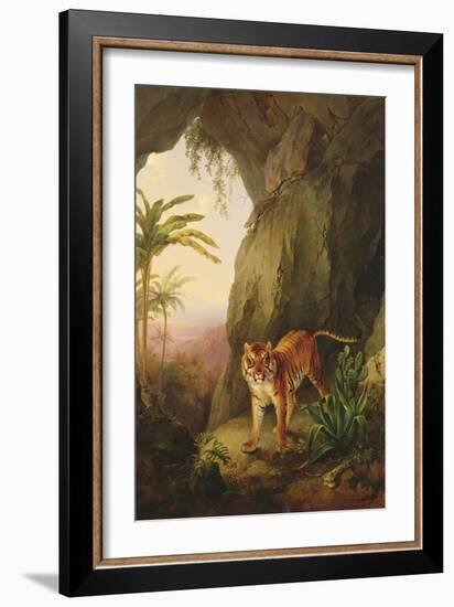 Tiger in a Cave, C.1814-Jacques-Laurent Agasse-Framed Giclee Print