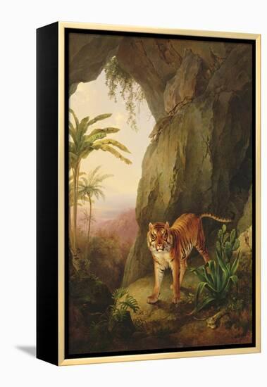 Tiger in a Cave, C.1814-Jacques-Laurent Agasse-Framed Premier Image Canvas