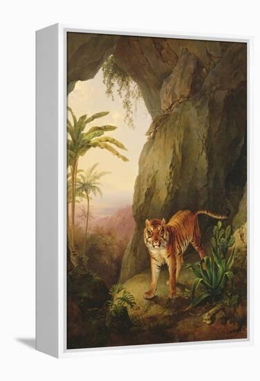 Tiger in a Cave, C.1814-Jacques-Laurent Agasse-Framed Premier Image Canvas