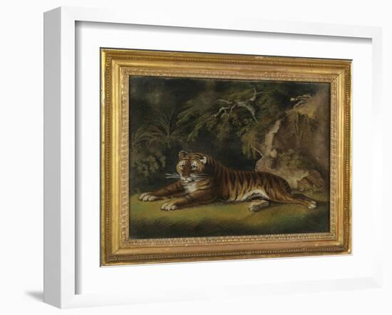 Tiger in a Jungle Landscape-Benjamin Zobel-Framed Giclee Print