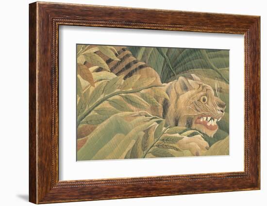 Tiger in a Tropical Storm (Surprised!), 1891 (detail)-Henri Rousseau-Framed Art Print