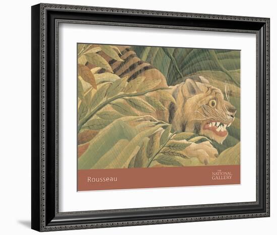 Tiger in a Tropical Storm (Surprised!), 1891 (detail)-Henri Rousseau-Framed Art Print