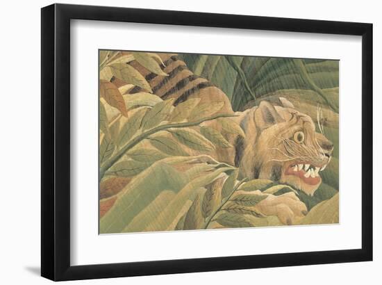 Tiger in a Tropical Storm (Surprised!), 1891 (detail)-Henri Rousseau-Framed Art Print