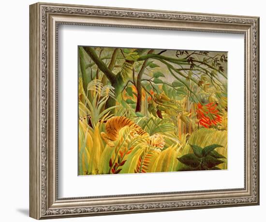 Tiger in a Tropical Storm (Surprised!) 1891-Henri Rousseau-Framed Premium Giclee Print