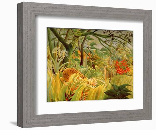 Tiger in a Tropical Storm (Surprised!) 1891-Henri Rousseau-Framed Premium Giclee Print