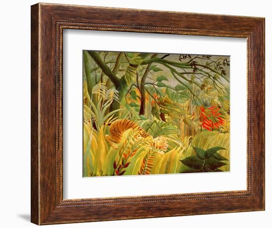 Tiger in a Tropical Storm (Surprised!) 1891-Henri Rousseau-Framed Premium Giclee Print