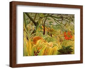 Tiger in a Tropical Storm (Surprised!) 1891-Henri Rousseau-Framed Premium Giclee Print