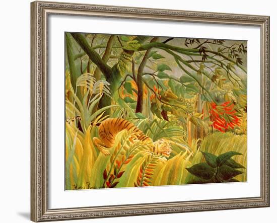 Tiger in a Tropical Storm (Surprised!) 1891-Henri Rousseau-Framed Premium Giclee Print