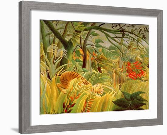 Tiger in a Tropical Storm (Surprised!) 1891-Henri Rousseau-Framed Premium Giclee Print