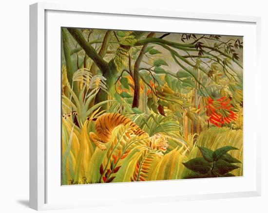 Tiger in a Tropical Storm (Surprised!) 1891-Henri Rousseau-Framed Premium Giclee Print