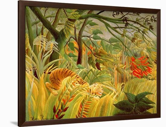 Tiger in a Tropical Storm (Surprised!) 1891-Henri Rousseau-Framed Premium Giclee Print