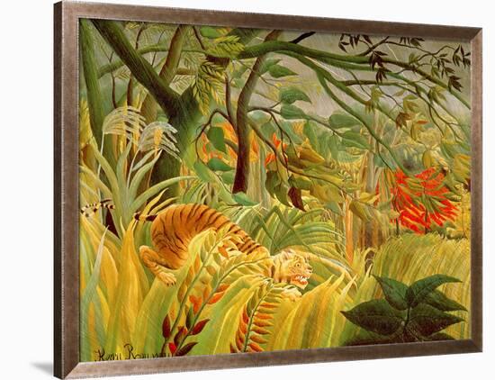 Tiger in a Tropical Storm (Surprised!) 1891-Henri Rousseau-Framed Premium Giclee Print