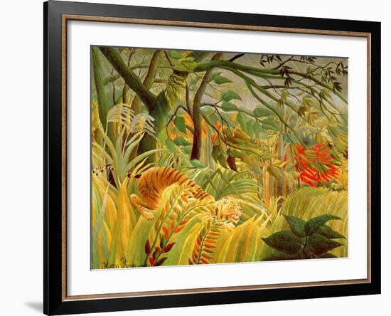 Tiger in a Tropical Storm (Surprised!) 1891-Henri Rousseau-Framed Giclee Print