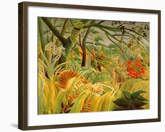 Tiger in a Tropical Storm (Surprised!) 1891-Henri Rousseau-Framed Giclee Print