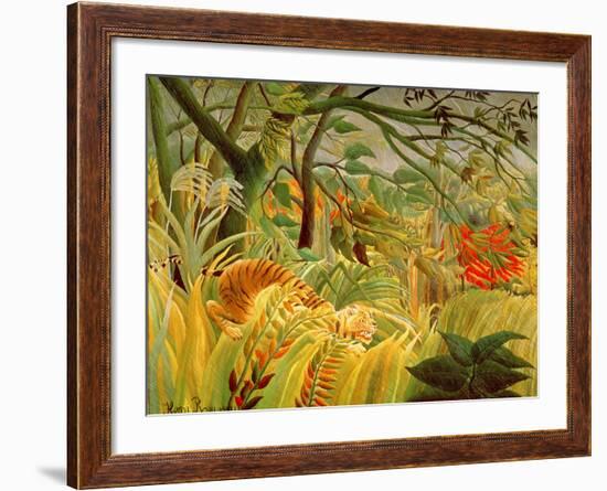 Tiger in a Tropical Storm (Surprised!) 1891-Henri Rousseau-Framed Giclee Print