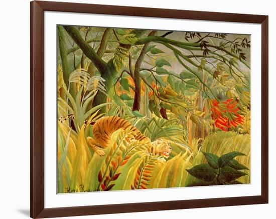 Tiger in a Tropical Storm (Surprised!) 1891-Henri Rousseau-Framed Giclee Print