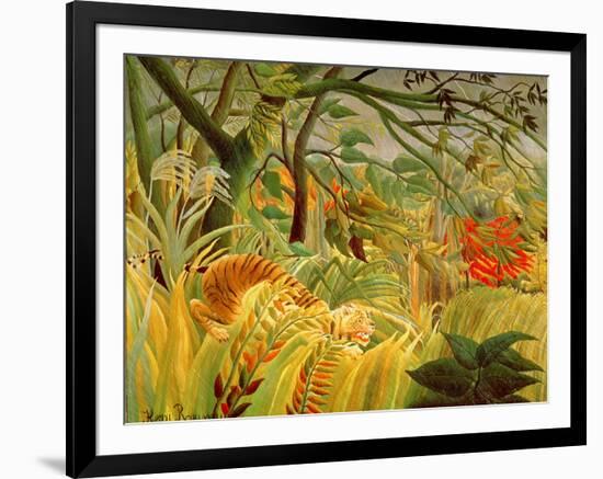 Tiger in a Tropical Storm (Surprised!) 1891-Henri Rousseau-Framed Giclee Print