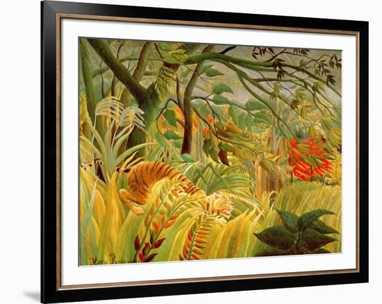 Tiger in a Tropical Storm (Surprised!) 1891-Henri Rousseau-Framed Giclee Print