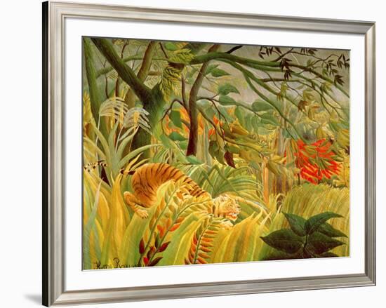 Tiger in a Tropical Storm (Surprised!) 1891-Henri Rousseau-Framed Giclee Print