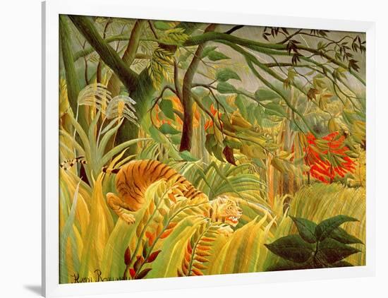 Tiger in a Tropical Storm (Surprised!) 1891-Henri Rousseau-Framed Giclee Print