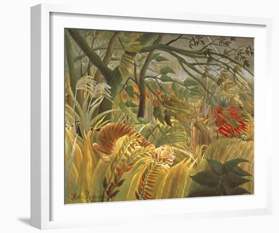 Tiger In A Tropical Storm-Henri Rousseau-Framed Giclee Print