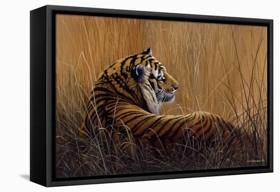 Tiger in Grass-Harro Maass-Framed Premier Image Canvas