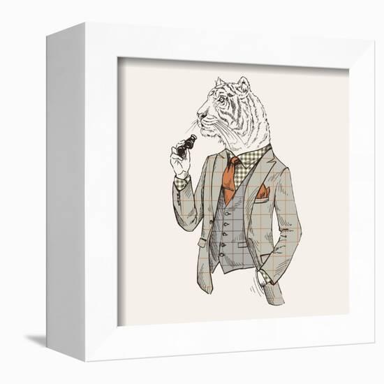 Tiger in Suit-null-Framed Art Print