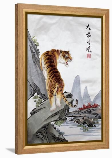 Tiger, Japanese-null-Framed Premier Image Canvas
