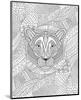 Tiger & Jungle Design Coloring Art-null-Mounted Coloring Poster