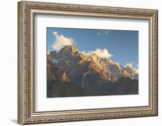 Tiger Leaping Gorge, UNESCO World Heritage Site, and Jade Dragon Snow Mountain (Yulong Xueshan), Yu-Ian Trower-Framed Photographic Print