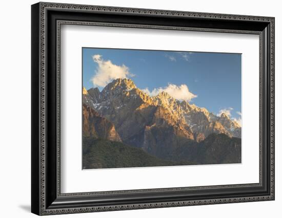 Tiger Leaping Gorge, UNESCO World Heritage Site, and Jade Dragon Snow Mountain (Yulong Xueshan), Yu-Ian Trower-Framed Photographic Print