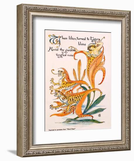 Tiger Lilies, Illustration from 'Flora's Feast' by Walter Crane, First Published 1889-Walter Crane-Framed Giclee Print