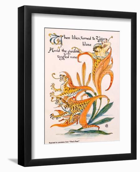 Tiger Lilies, Illustration from 'Flora's Feast' by Walter Crane, First Published 1889-Walter Crane-Framed Giclee Print